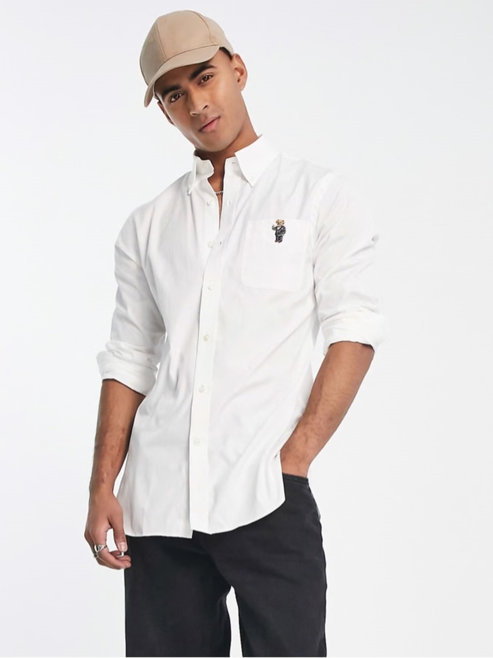 Polo Ralph Lauren Martini Tuxedo Bear Logo Dress Shirt